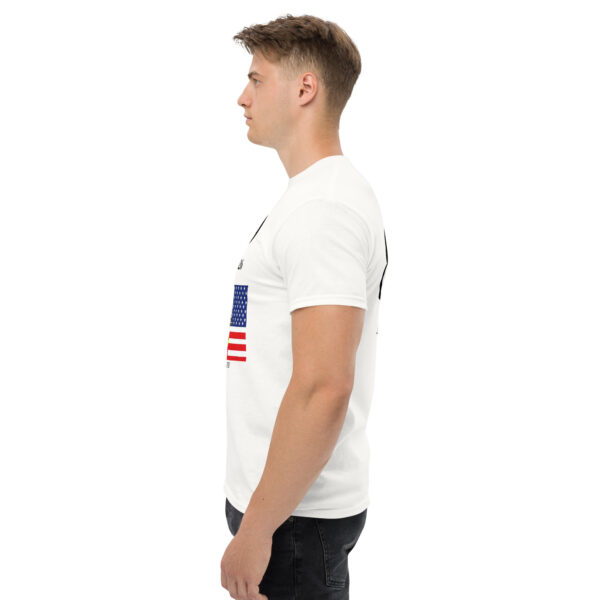 unisex-classic-tee-white-left-6a2a77d0bf721.jpg Unisex classic tee - Israel–Iran–USA Unity Lion Flag (Front And Back)
